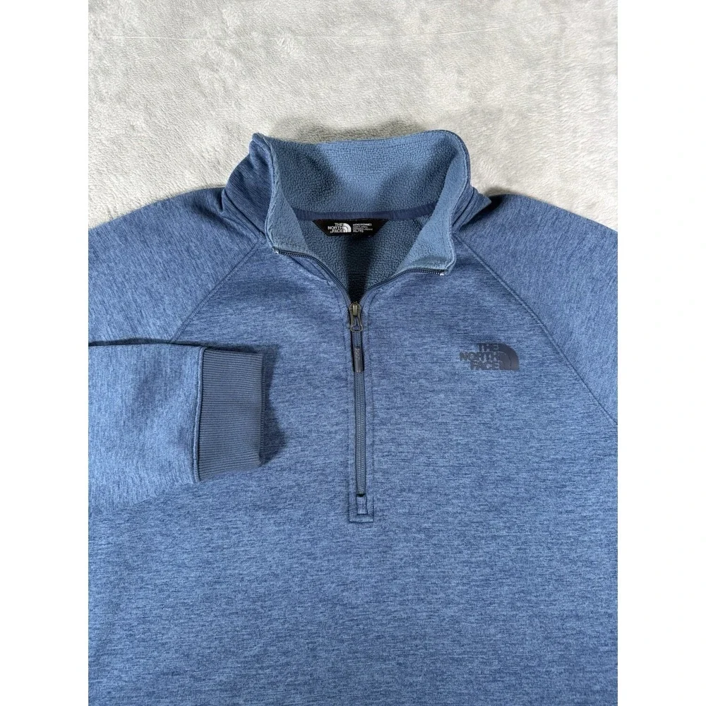 The North Face Sweater Men's XL Blue 1/2 Zip Fleece‎ Pullover